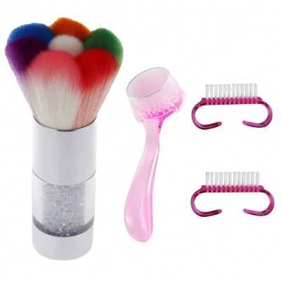 Nail Brushes Dust Cleaning for Acrylic UV Nails Art Powder Remover Manicure Pedicure Scrubbing Cleaner Tool Kits