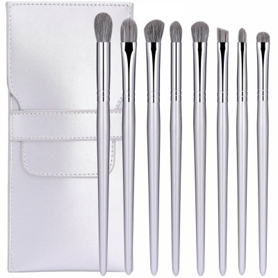 Hot sale bsmall makeup brushes 8pcs silver makeup brushes custom logo vegan face cosmetic makeup brushes set